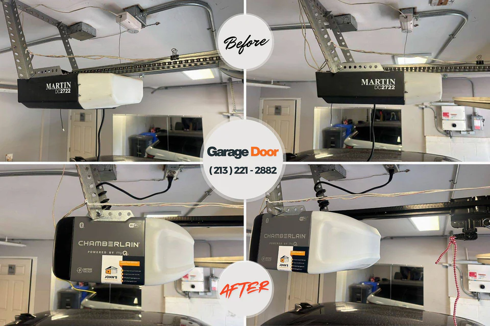 Before and after: garage door repair North Brooksville, FL